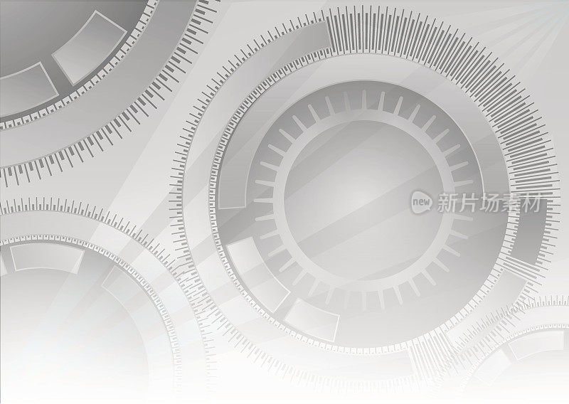 Grey geometric technology background with Circle shape